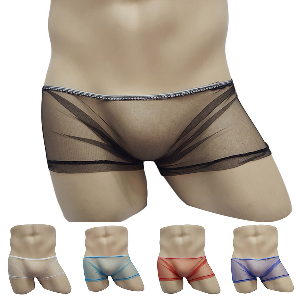 Celana Boxer Pria Transparan,  - Trunk Breathable Men ulasan dan harga
