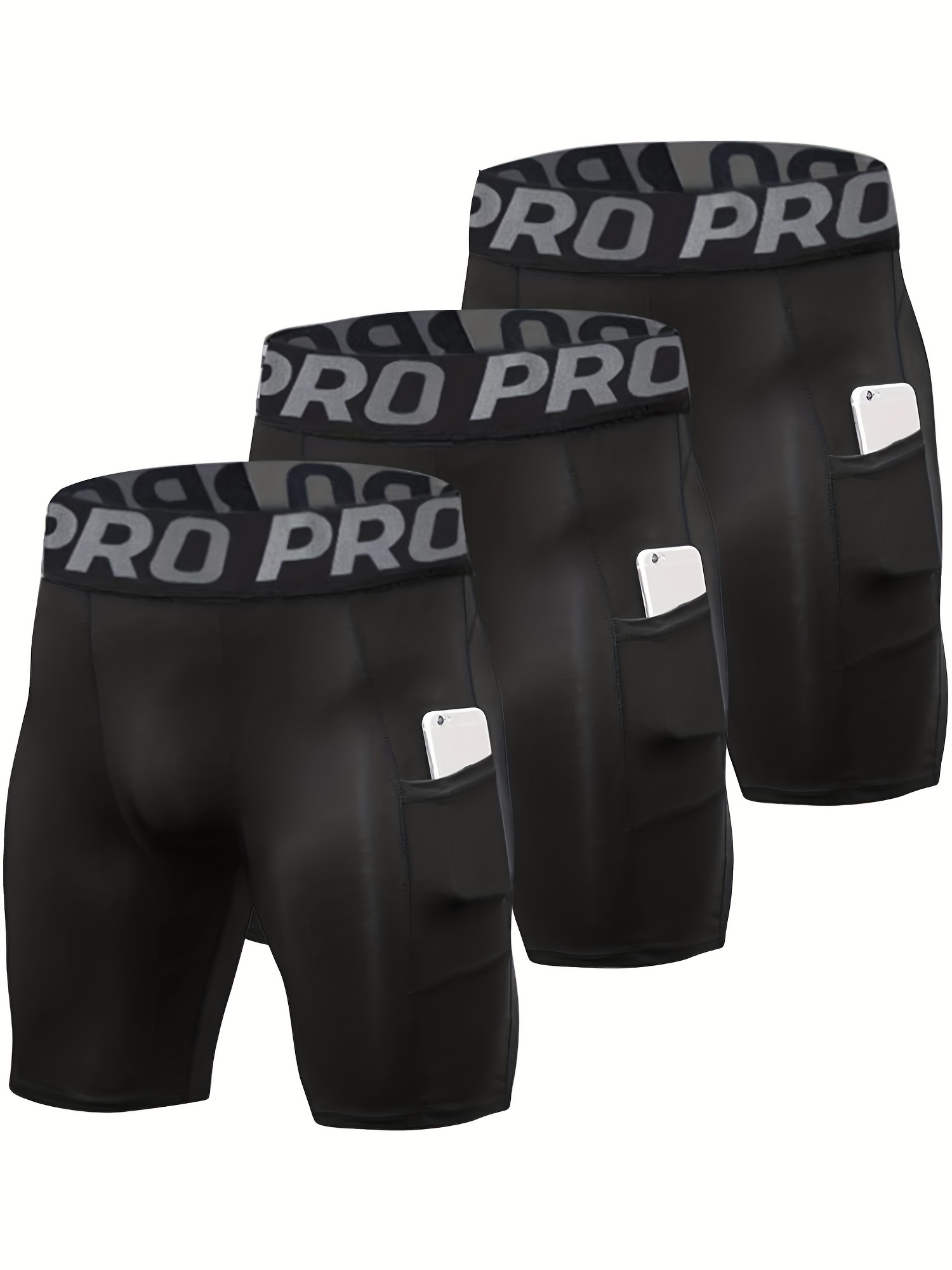Celana pendek kompresi 3 Pak,  - Compression Shorts Athletes ulasan dan harga